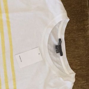 NWT Vince yellow striped long sleeve shirt
